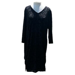 Soft Works long sleeve dress vines pattern velvet